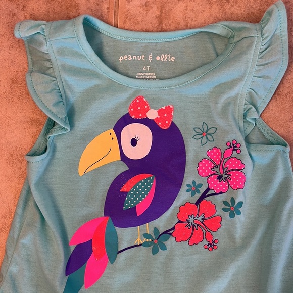 Girl’s 4T Peanut & Ollie Scalloped Sleeves and Crop Pants Set - Picture 3 of 4